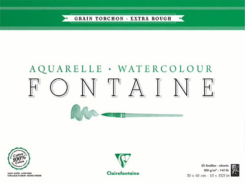 Blok Clairefontaine watercolour fontaine torchon 300g 25ark