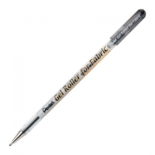 Pentel długopis żelowy do tkanin czarny 1mm