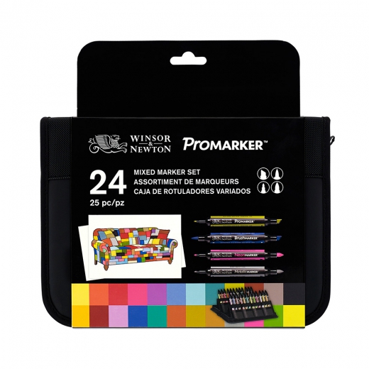 Winsor&Newton promarker set of 24 colors mixed set