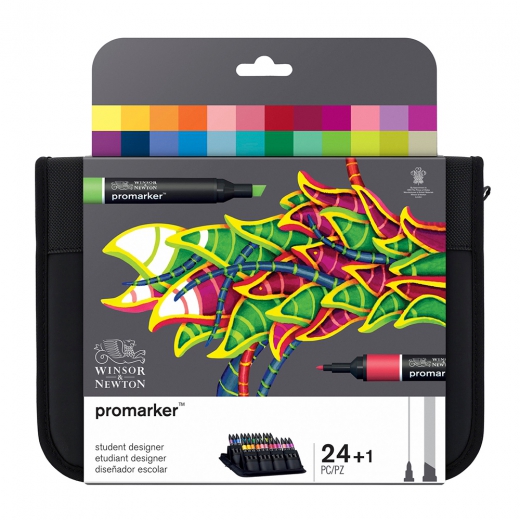 Winsor&Newton promarker set of 24 colors student designer