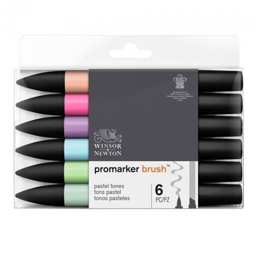 Winsor&Newton brushmarker pastel tones set 6 colors