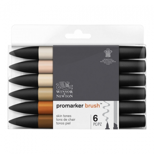 Winsor&Newton brushmarker skin tones set 6 colors
