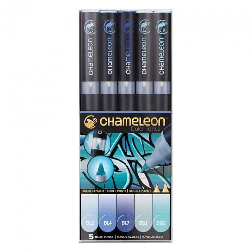 Chameleon blue tones set of 5 markers