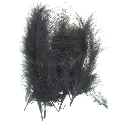Decorative feather 12cm black