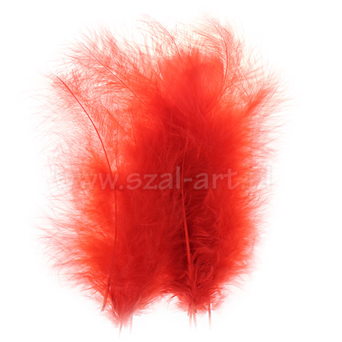 Decorative feather 12cm Red