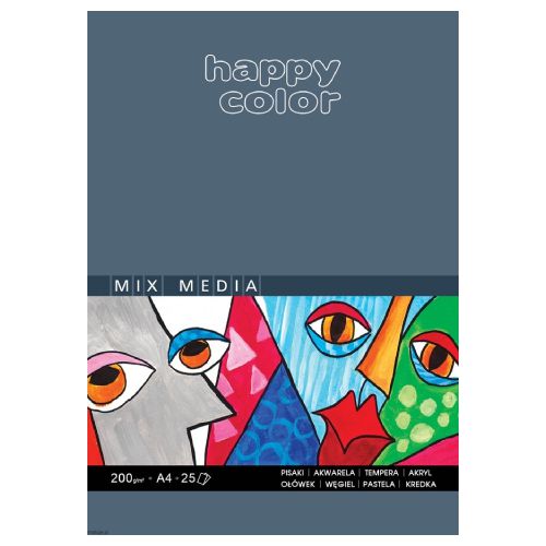 Blok Happy Color mix media 200g 25 ark
