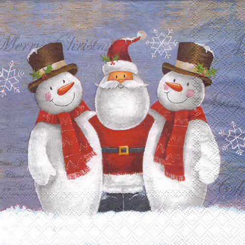 Decoupage napkins Ambiente 4-33303995 santa claus snowmen