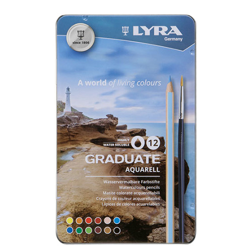 Lyra Graduate Watercolor 12 colors metal. pack.
