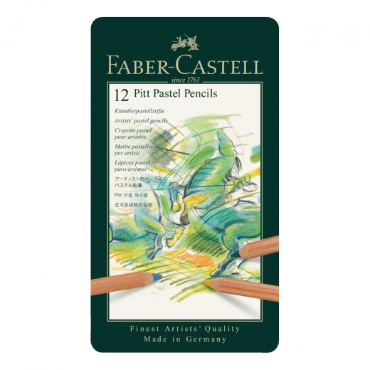Faber-Castell pitt pastel set of 12 pastels dry in a crayon