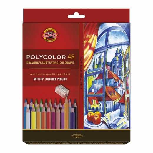 Koh-i-noor polycolor set of 48 artistic cardboard box pencils