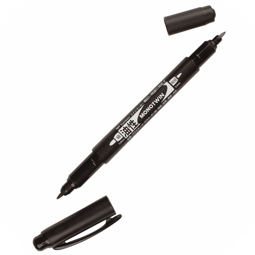 Tombow Mono Twin black pen with two tips