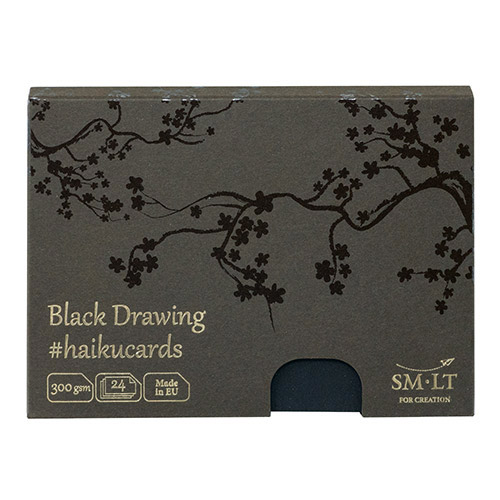 Haiku SM-LT black drawing cards in a box 300g 24ark
