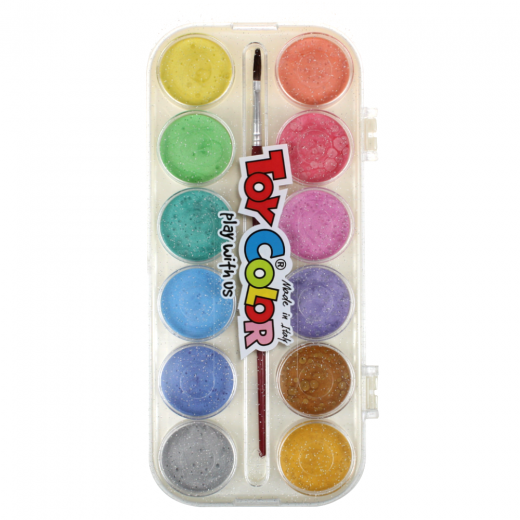 Toy Color set of watercolors 12 pearl colors