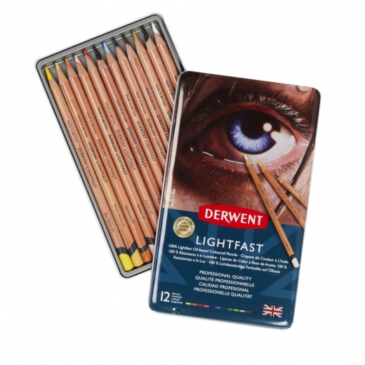 Derwent lightfast set of 12 artistic colored pencils