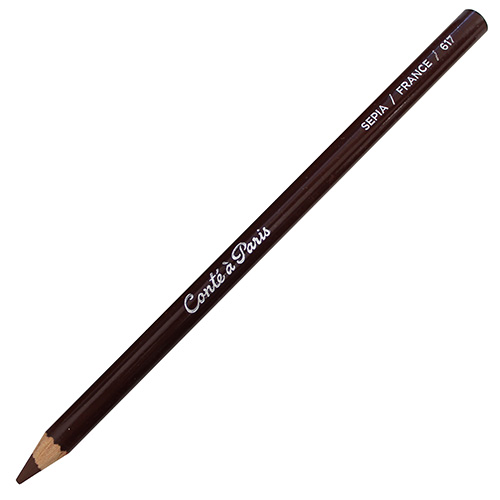 Conte a Paris sepia in a colored pencil 617