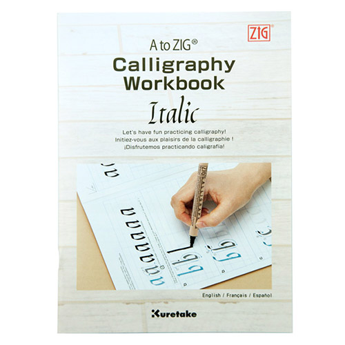 Kuretake calligraphy workbook italic zeszyt ćwiczeń do kaligrafi