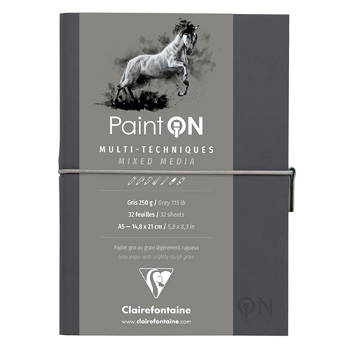 Blok Clairefontaine paint on mixed media 250g 32ark grey
