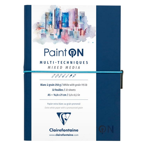 Blok Clairefontaine paint on mixed media 250g 32ark blue