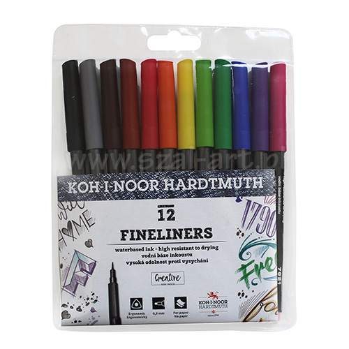 Koh-i-Noor fineliners set of 12 0.3 mm