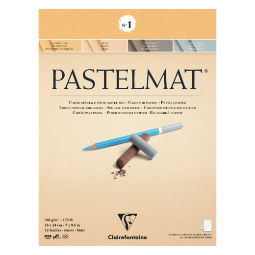 Block Clairefontaine pastelmat No. 1 360g 12 sheets