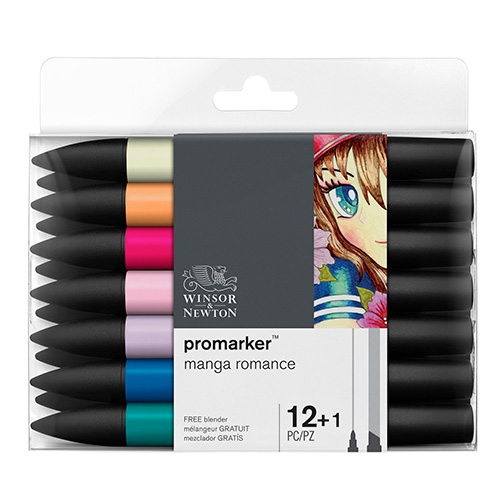 Winsor&Newton promarker manga romance set of 13 colors
