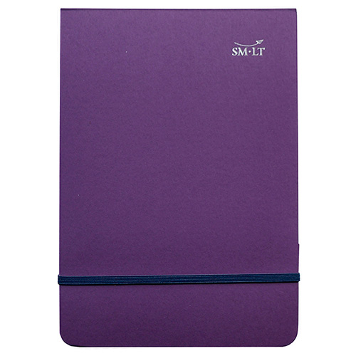 SM-LT block with purple cover and elastic band 14.8x21cm 80g 70