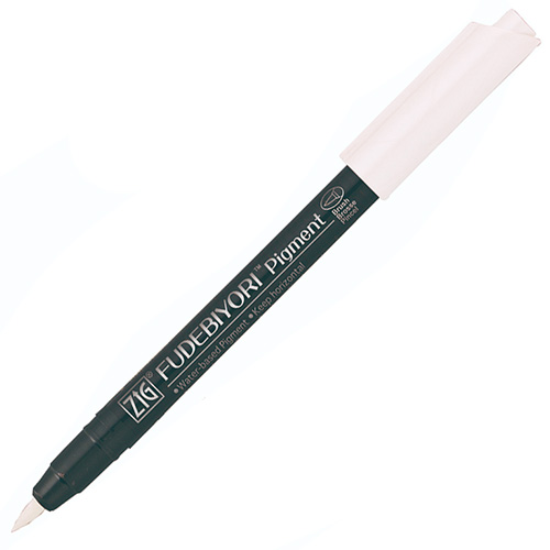 Kuretake zig fudebiyori pigment milky white brush pen