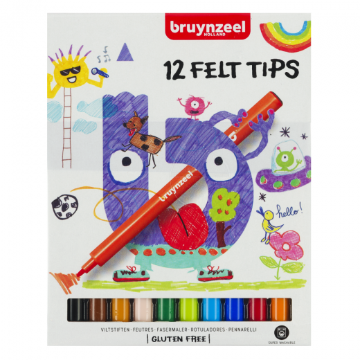 Bruynzeel set of 12 felt-tip pens in a case