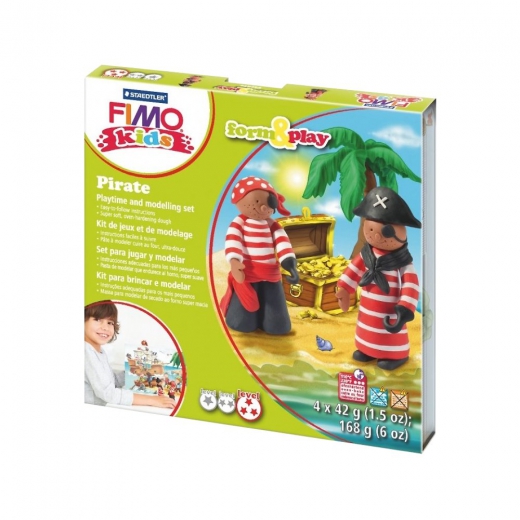 Fimo kids pirate form&play zestaw modelin 4x42g