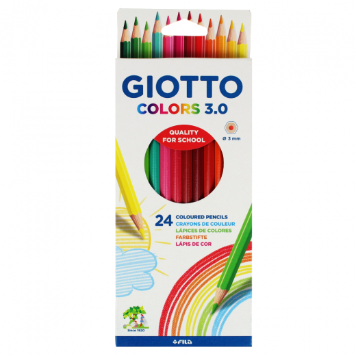 Giotto colors 3.0 zestaw 24 kredek szkolnych