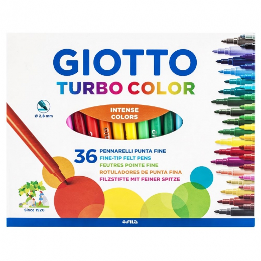 Set of 36 color pens Giotto Turbo Color