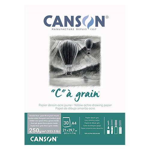 Blok Canson C a grain grey paper 250g 30 arkuszy