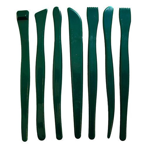 Set of plastic clay spatula 7 pieces