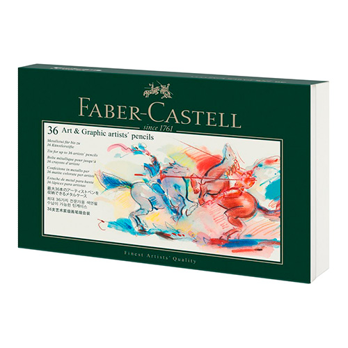 Faber & Castell metal case for crayons 36 pieces