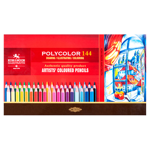 Koh-i-noor polycolor zestaw 144 artystycznych kredek metal opak