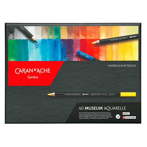 Caran Dache museum set of 40 watercolor crayons