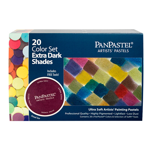 PanPastel extra dark shades a set of 20 colors of dry pastels