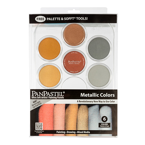 PanPastel metallic zestaw 6 metalicznych kolorów pasteli suchych