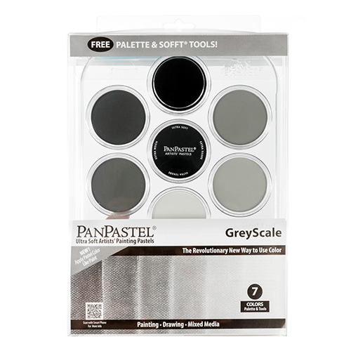 PanPastel greyscale a set of 6 colors of dry pastels