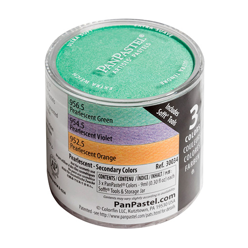 PanPastel pearlescent secondary zestaw 3 kolorów pasteli suchych