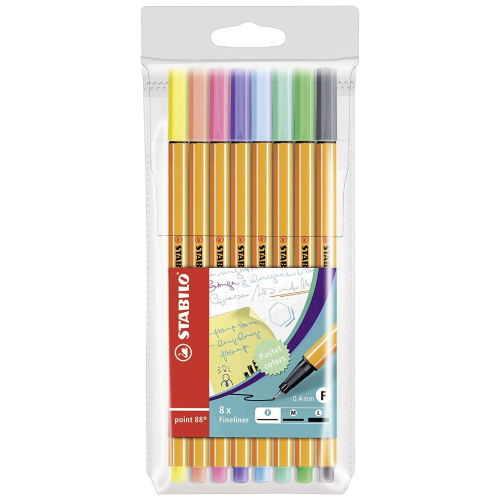 Stabilo point 88 set of pastel pens 8 pcs