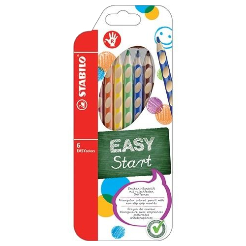 Stabilo easy start pencils for right-handed 6 colors