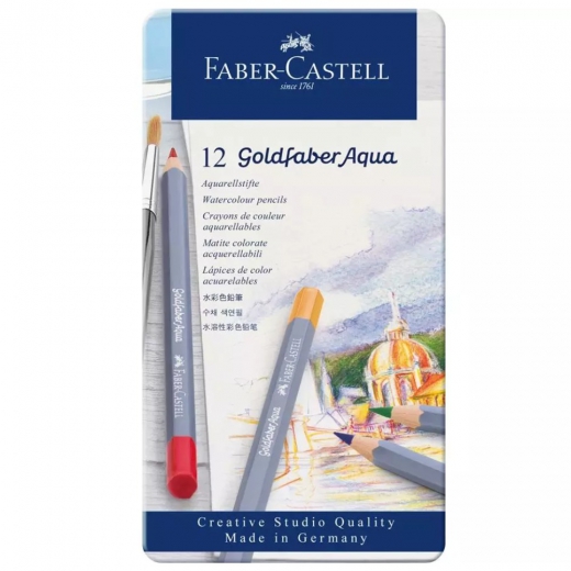 Faber-Castell goldfaber aqua set of 12 crayons