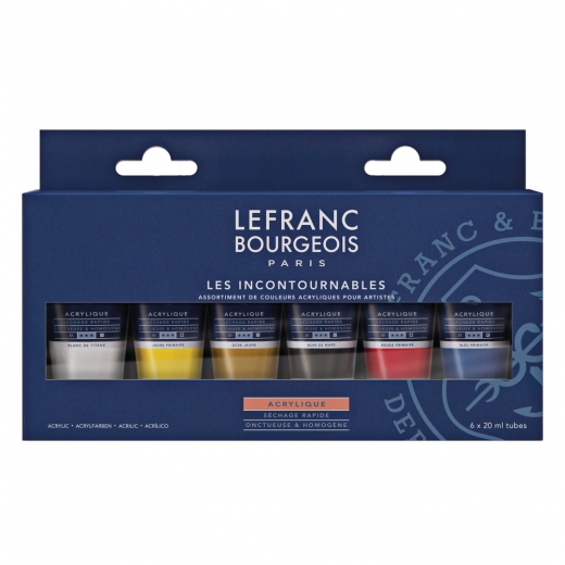 Lefranc&Bourgeois zestaw farb akrylowych fine 6x20ml