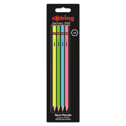 Rotring ołówek neon wpc hb blister 4 sztuki
