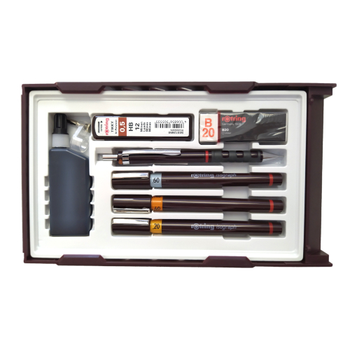 Rotring combi college 0.2, 0.4, 0.6 isograph set