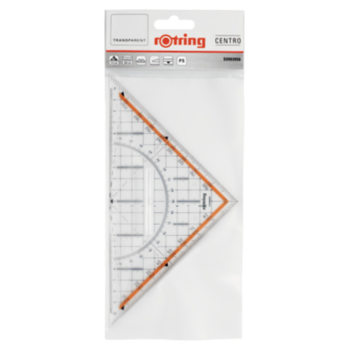 Rotring geometric centro set 22cm, 45cm with a handle
