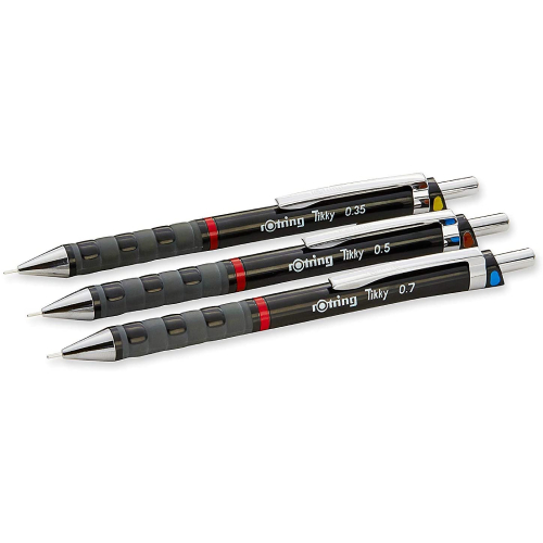 Rotring zestaw ołówków automatycznych tikky 3szt 0,35 0,5 0,7