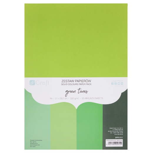DP Craft set of green tones A4 220g 20 sheets