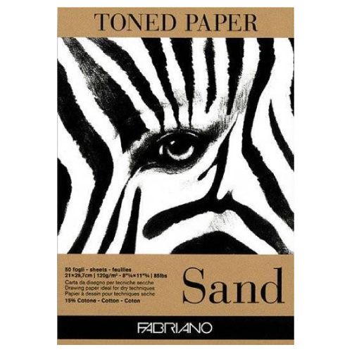 Fabriano block toned paper sand 120g 50 sheets